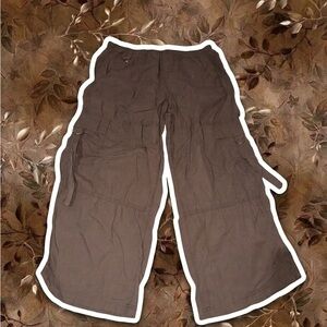 wild fable Brown Wide-Leg Cargo Pants